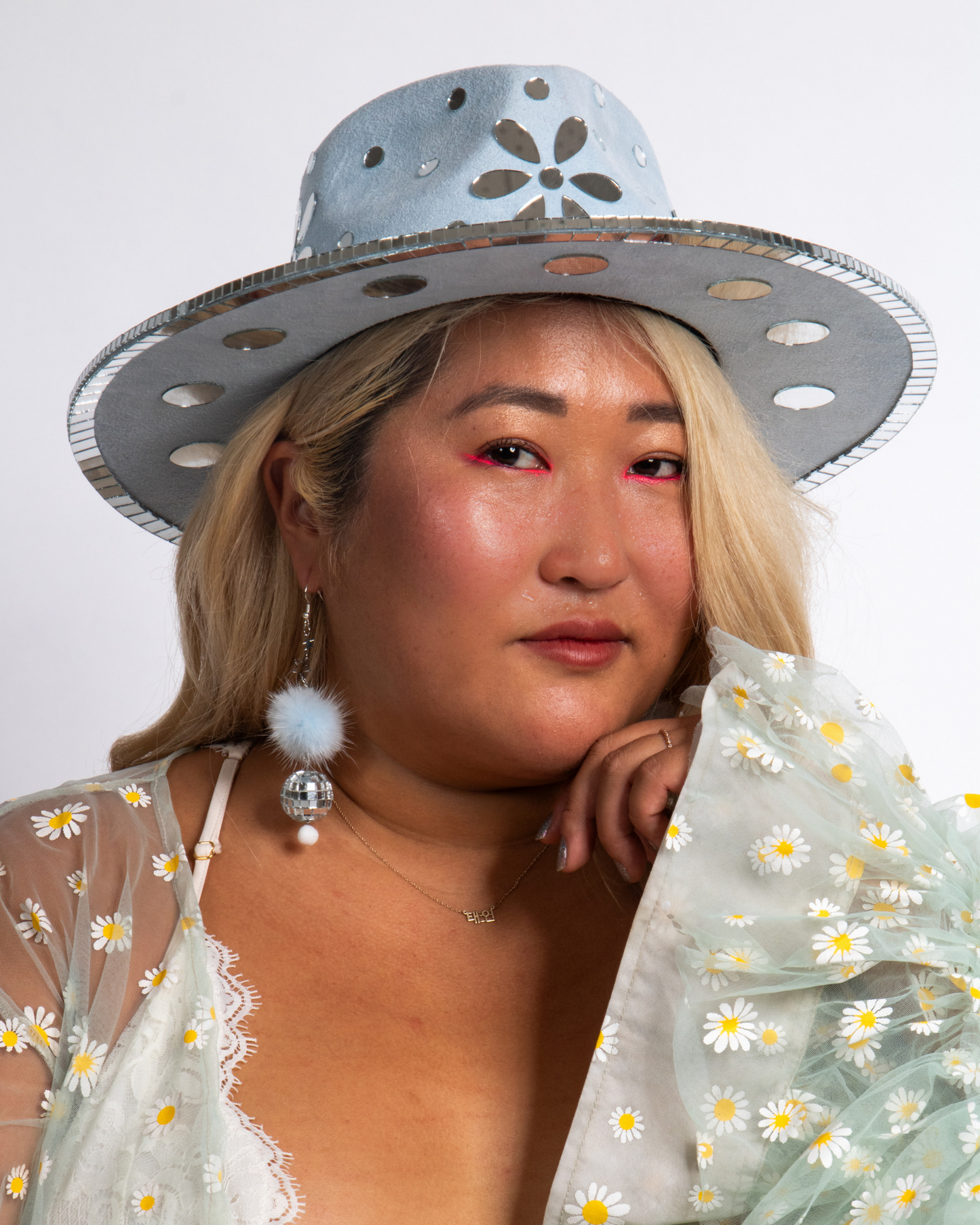 Fluffy Disco Ball Earrings