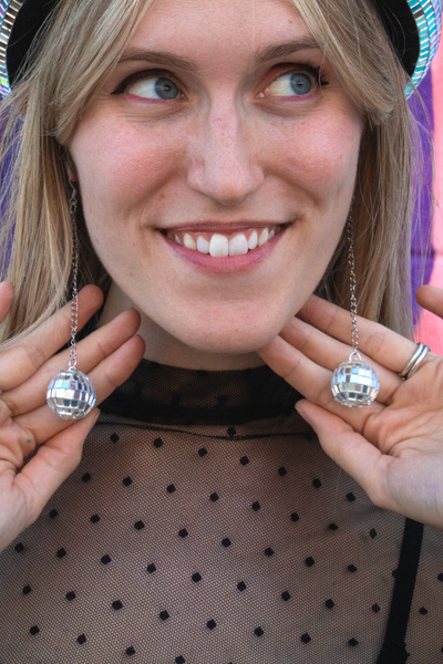 It's My Party Disco Ball Earrings