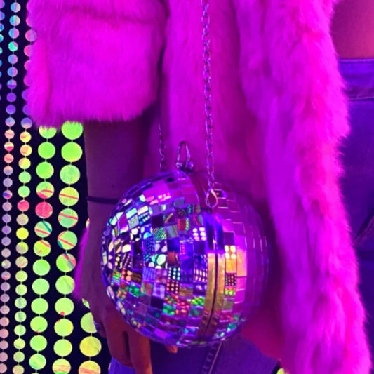Shiny Disco Ball Crossbody and Clutch | Disco Purse | Disco Wedding | Bachelorette | Disco Ball Purse | Disco Accessory | Festival Bag